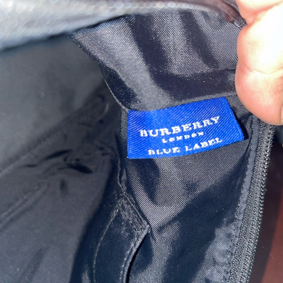 Burberry Blue Label Handbag Nova Check Black - Picture 10 of 12